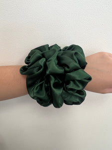 Emerald Green Silk Scrunchie